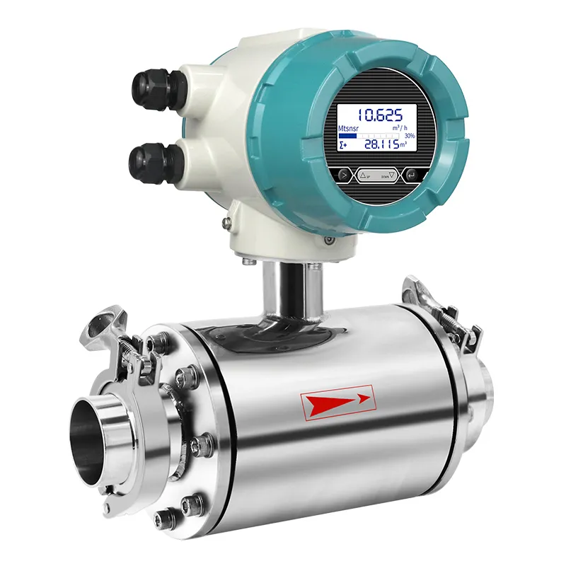sanitary clamp electromagnetic flow meter for mechanical water flow meter